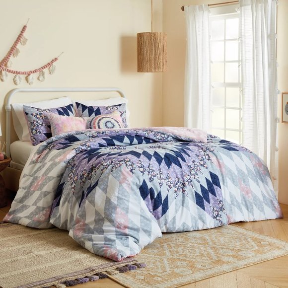 brand new 3-pc Set Wild Sage Kyra KING Duvet Cover + 2 King Shams - Picture 1 of 6